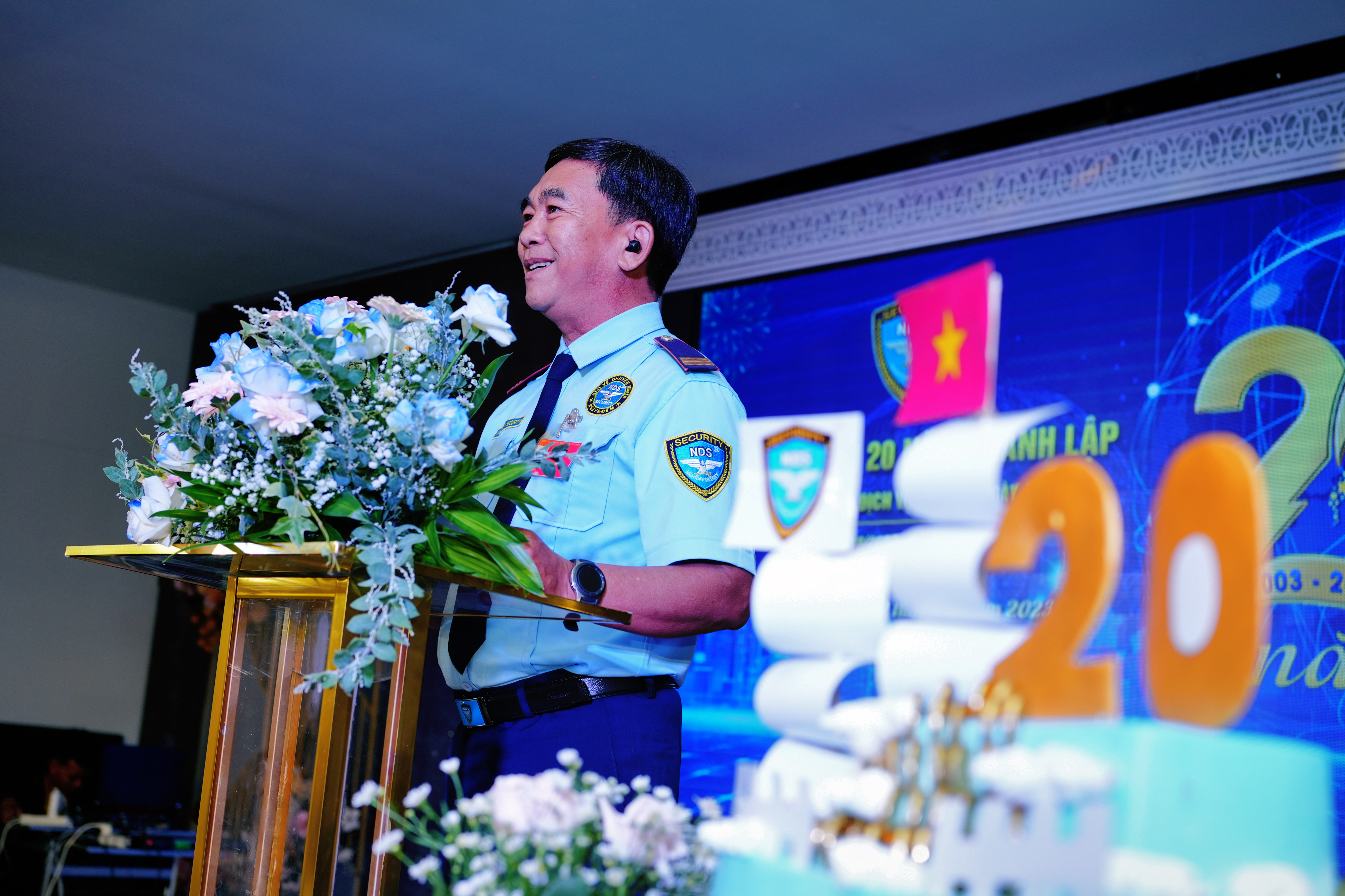 Đội trưởng Lê Khắc Tâm phát biểu cảm nghĩ làm tại Công ty bảo vệ Ngày và Đêm 19 năm 6 tháng