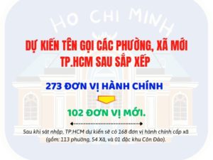 TP HCM dự kiến tên gọi các phường, xã mới sau sắp xếp