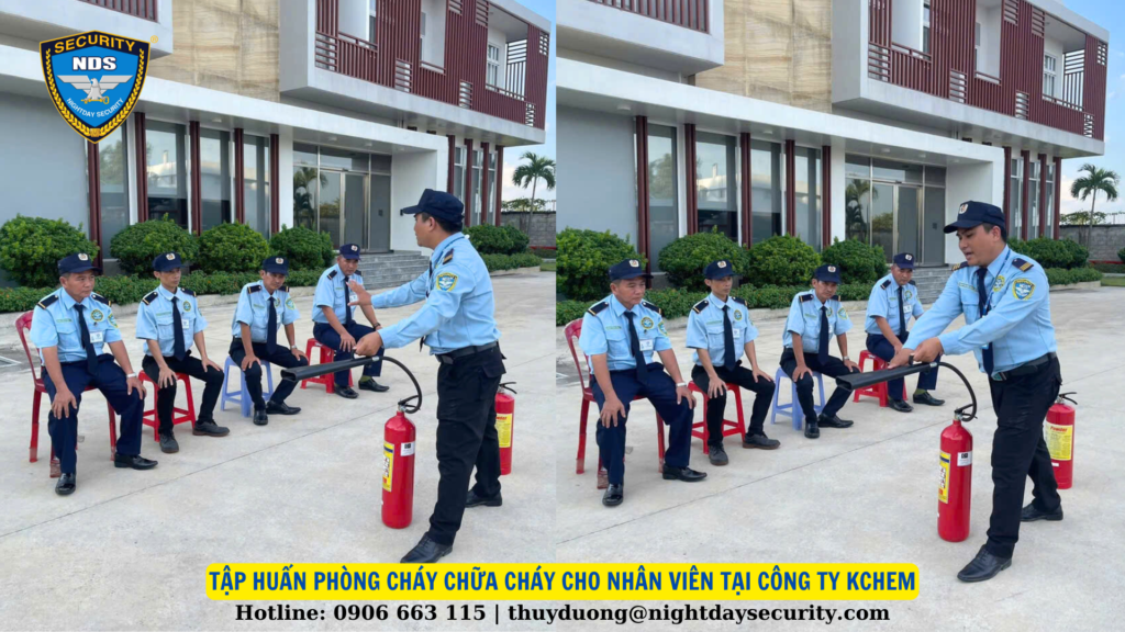 Tập huấn PCCC cho nhân viên bảo vệ tại công ty Kchem