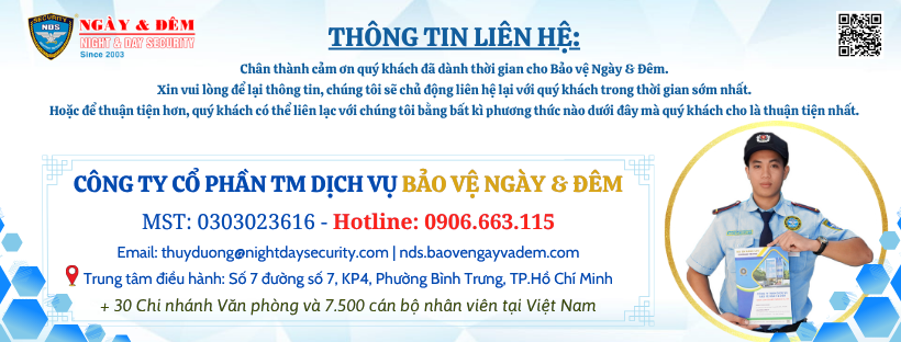Thông tin liên hệ Công ty dịch vụ Bảo vệ Ngày và Đêm